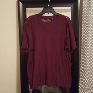 V Neck Maroom Tee